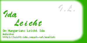 ida leicht business card